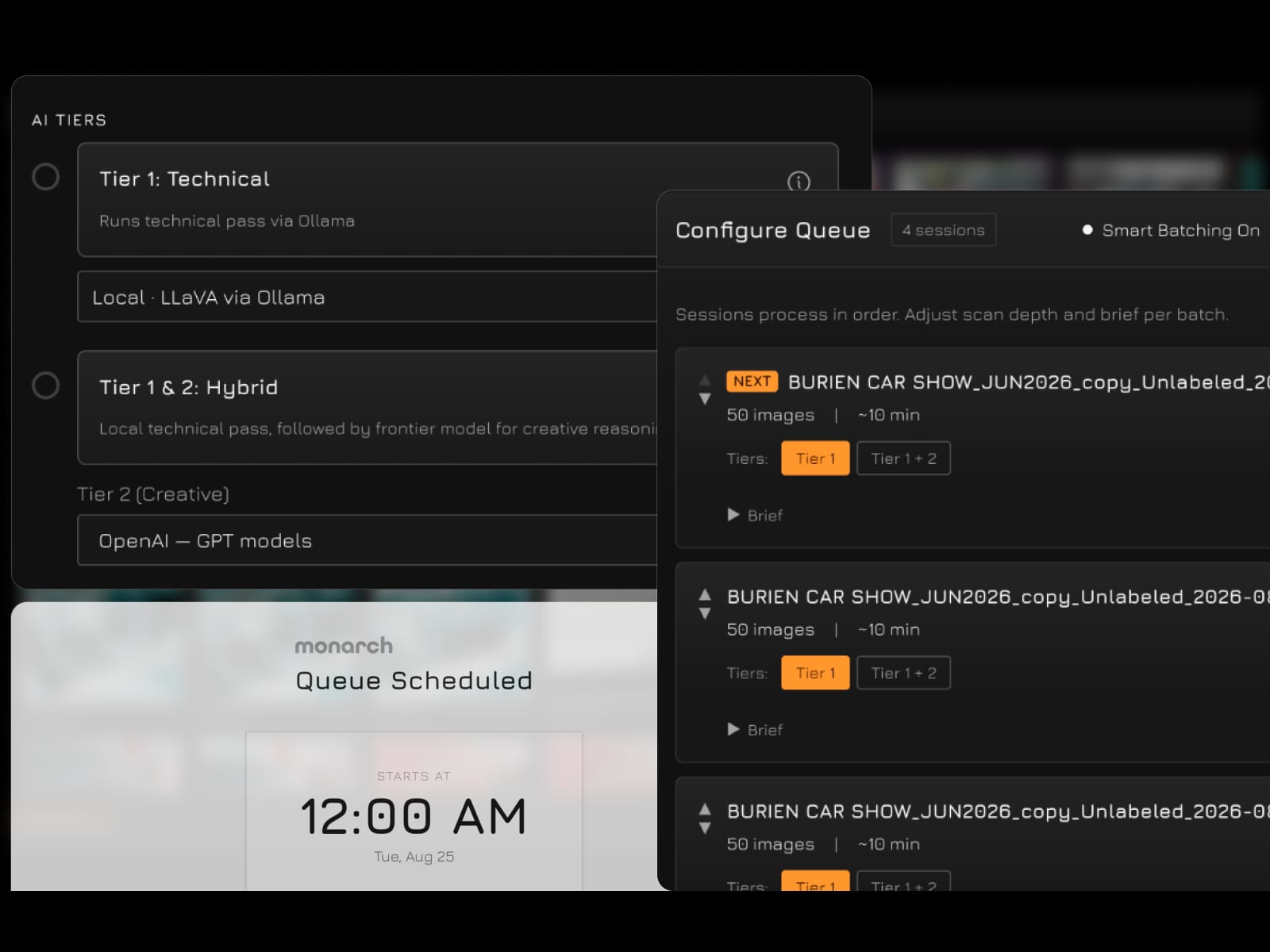 Set the brief, configure your tiers